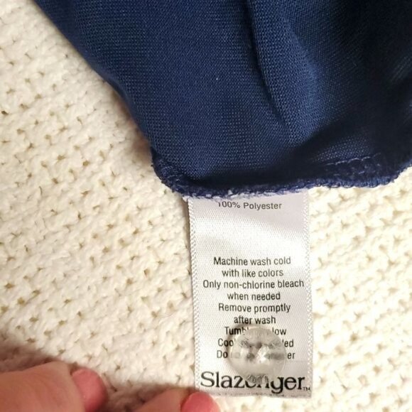 Slazenger Golf Polo Short Sleeve 3 Buttoned Sz L Shirt - Picture 7 of 7